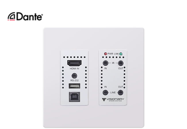 Visionary Duet5 Dante Network Wall Plate Encoder